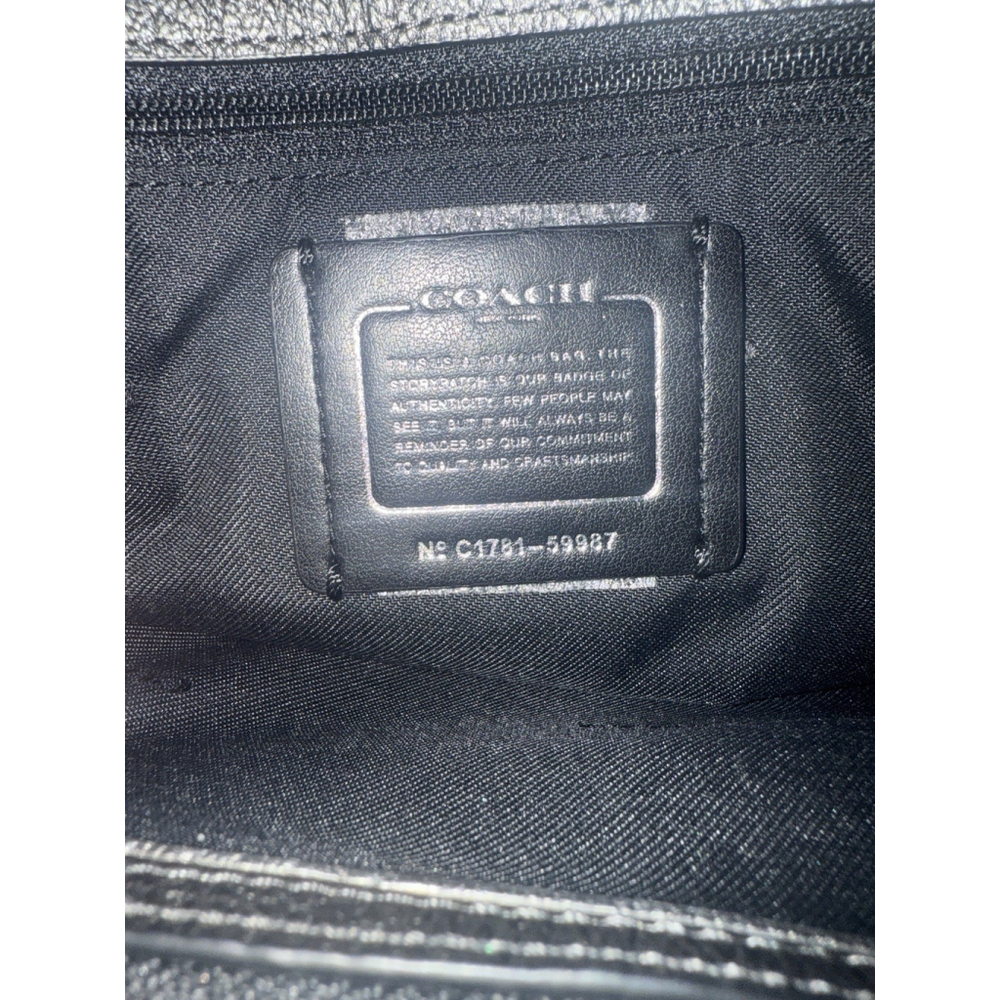 Coach Black Leather Tote Bag - Picture 10 of 14